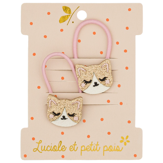 Élastiques Kitty le Chat Pailetés (paire) - Luciole et Petit Pois