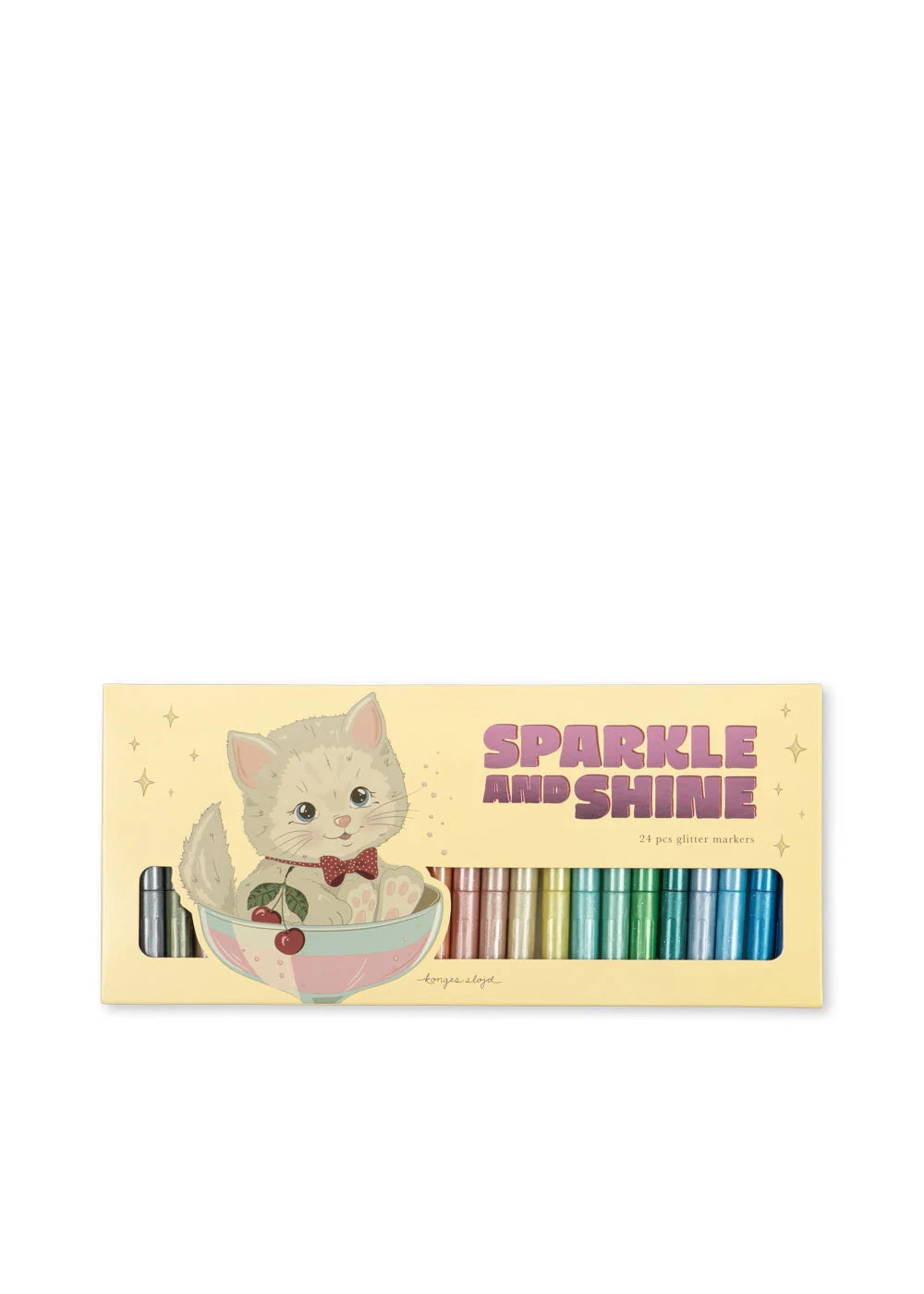 Feutres pailletés 24 pcs - Konges Sløjd