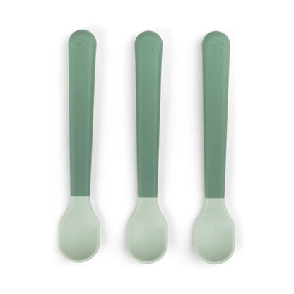 Cuillère bébé Easy-grip lot de 3 - Vert - Done by Deer
