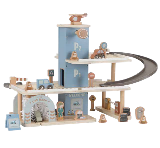 Garage en Bois Bleu- Little Dutch