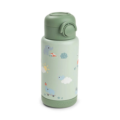 Gourde paille isolée - Playground - Vert - 340 ml- Done by deer