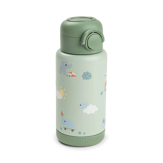 Gourde paille isolée - Playground - Vert - 340 ml- Done by deer
