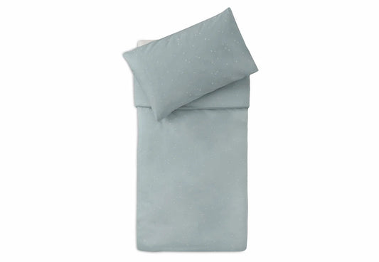 Housse de couette et taie 100x140cm Twinkling Sea Green - Jollein