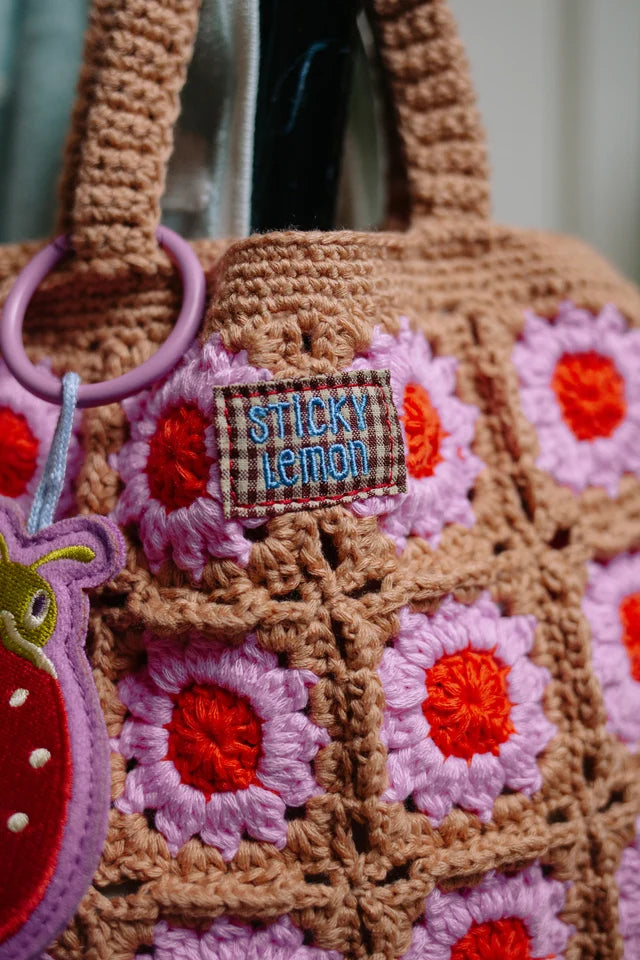 Sac au crochet | citronnier | fleur | Orange feu de camp - Sticky Lemon