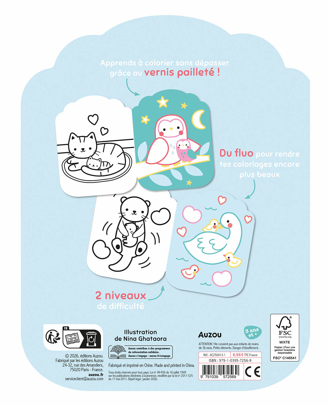 Je colorie sans dépasser - Les bébés animaux - Auzou