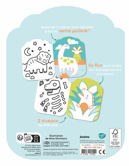 Je colorie sans dépasser - Les dinosaures - Auzou