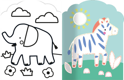 Je colorie sans dépasser - Animaux de la savane - Auzou