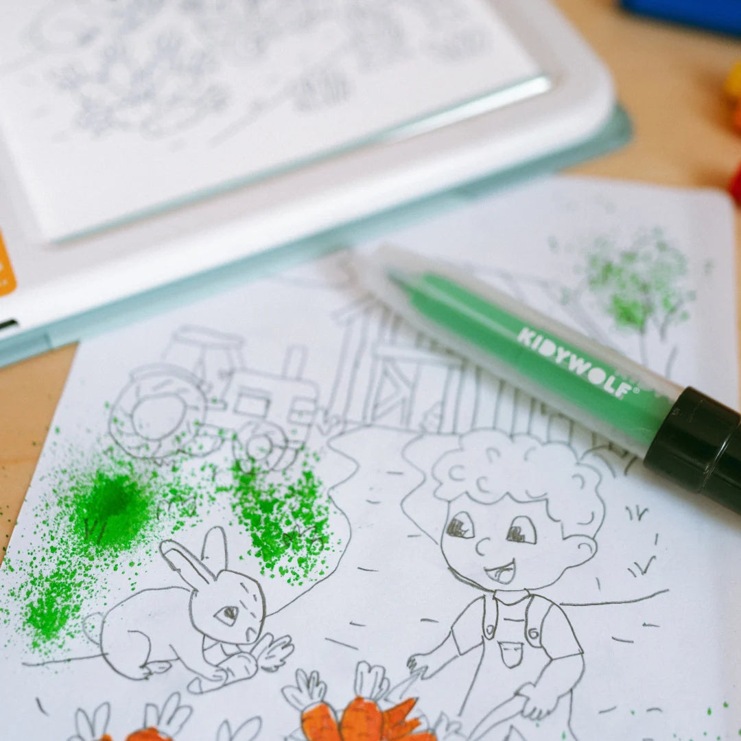 KIDYDRAW-PAD KIT – Feutres à souffler Blow Pen – Kidywolf