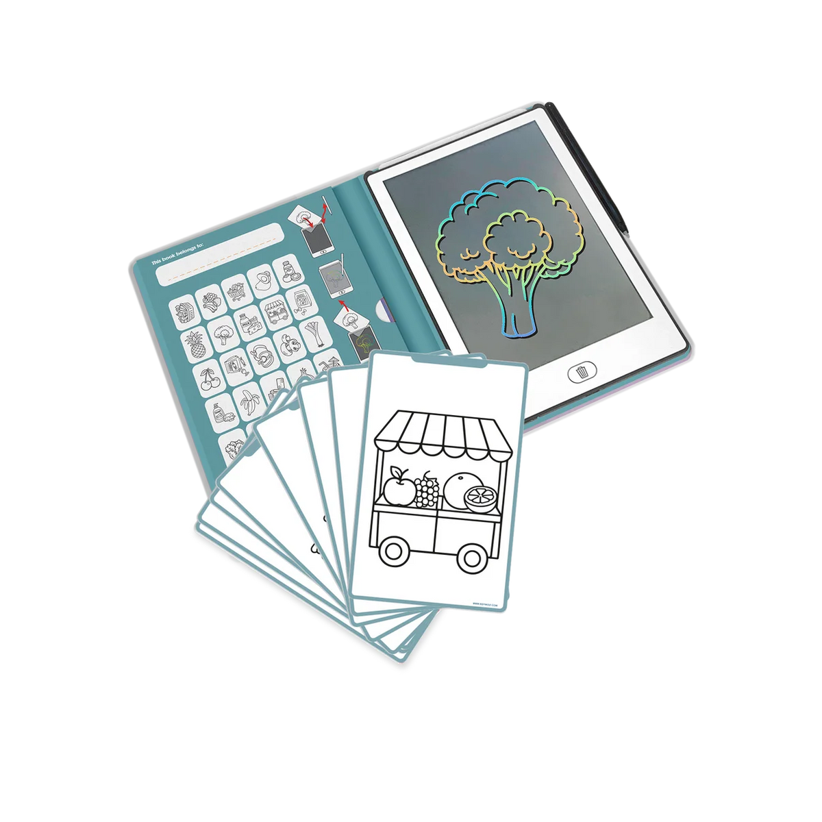 KIDYDRAW-MINI Mon petit marché – Tablette à dessin LCD – Kidywolf