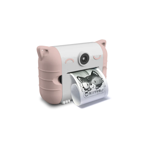 Kidyprint - Appareil Photo Enfant avec Imprimante Thermique Instantanée Rose - Kidywolf