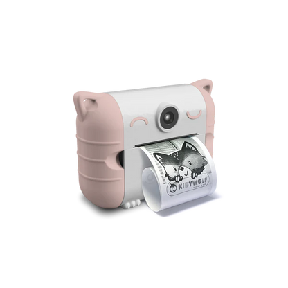 Kidyprint - Appareil Photo Enfant avec Imprimante Thermique Instantanée Rose - Kidywolf