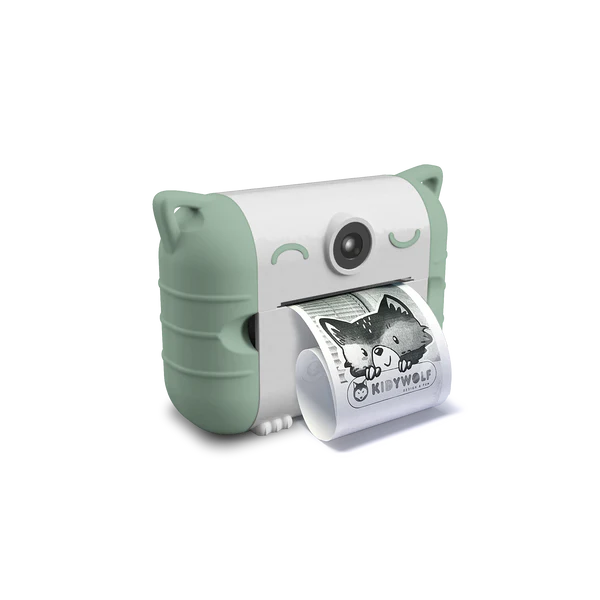 Kidyprint - Appareil Photo Enfant avec Imprimante Thermique Instantanée Vert - Kidywolf