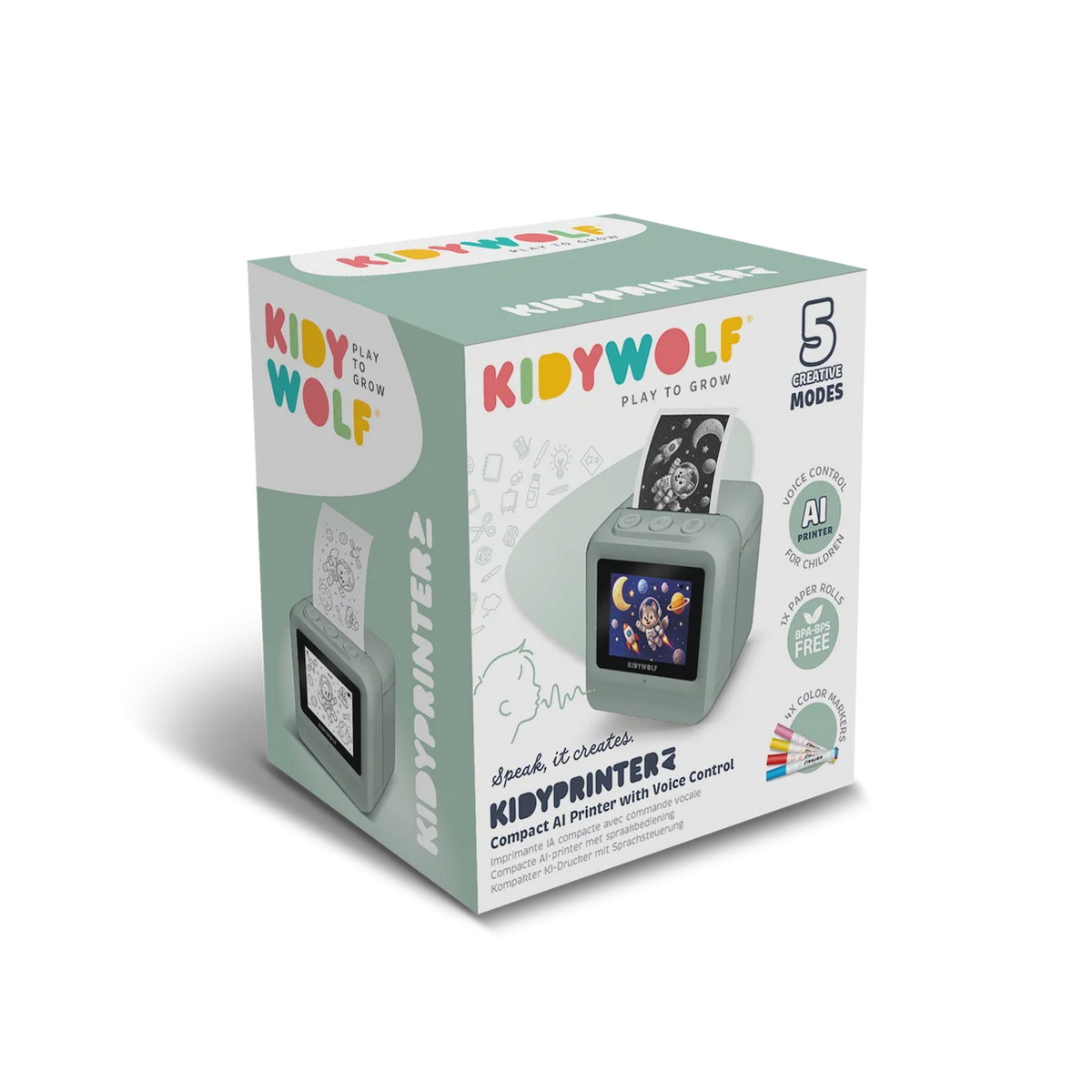 KIDYPRINTER-AI – Imprimante créative pour enfant – Kidywolf