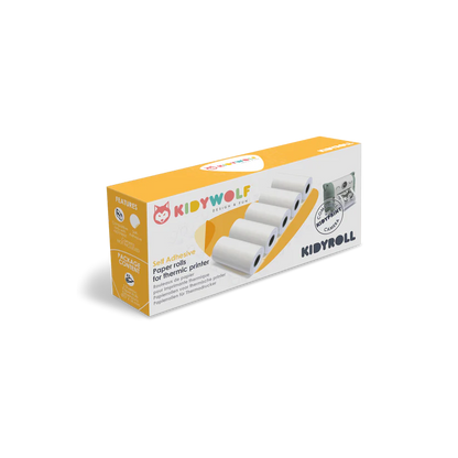 KIDYROLL 1 x 5 rouleaux de papier stickers pour KIDYPRINT