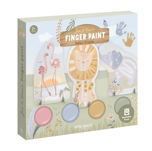 Kit de peinture aux doigts - Safari Friends - Little Dutch
