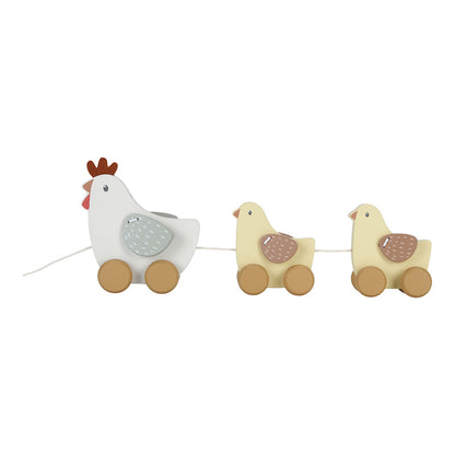 Jouet à tirer poule en bois   #Little Farm