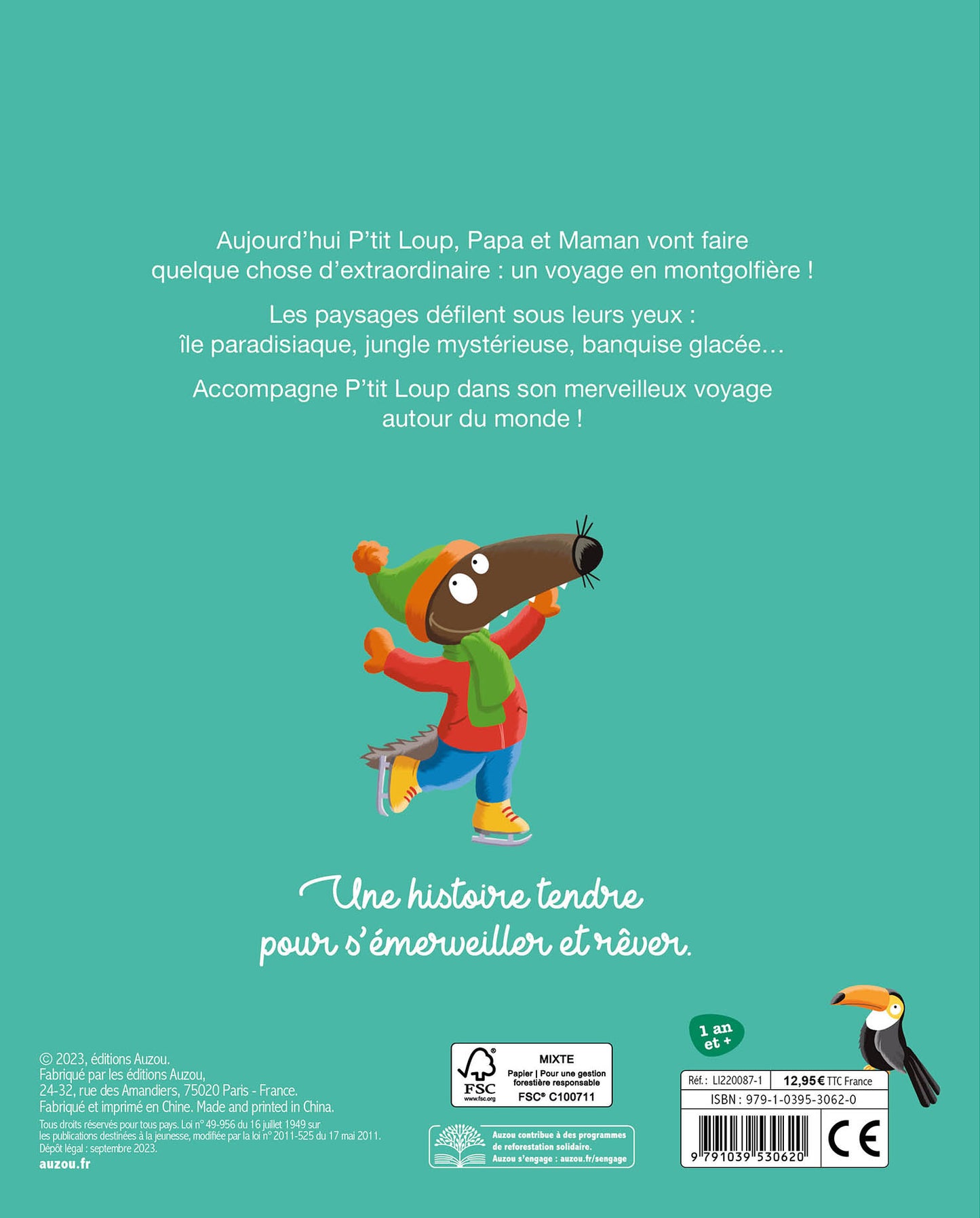 Le merveilleux voyage de p'tit loup - Livre Auzou