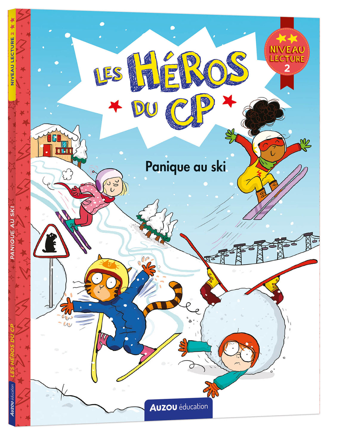 Les héros du CP – Niveau 2 : Panique au ski, livre Auzou
