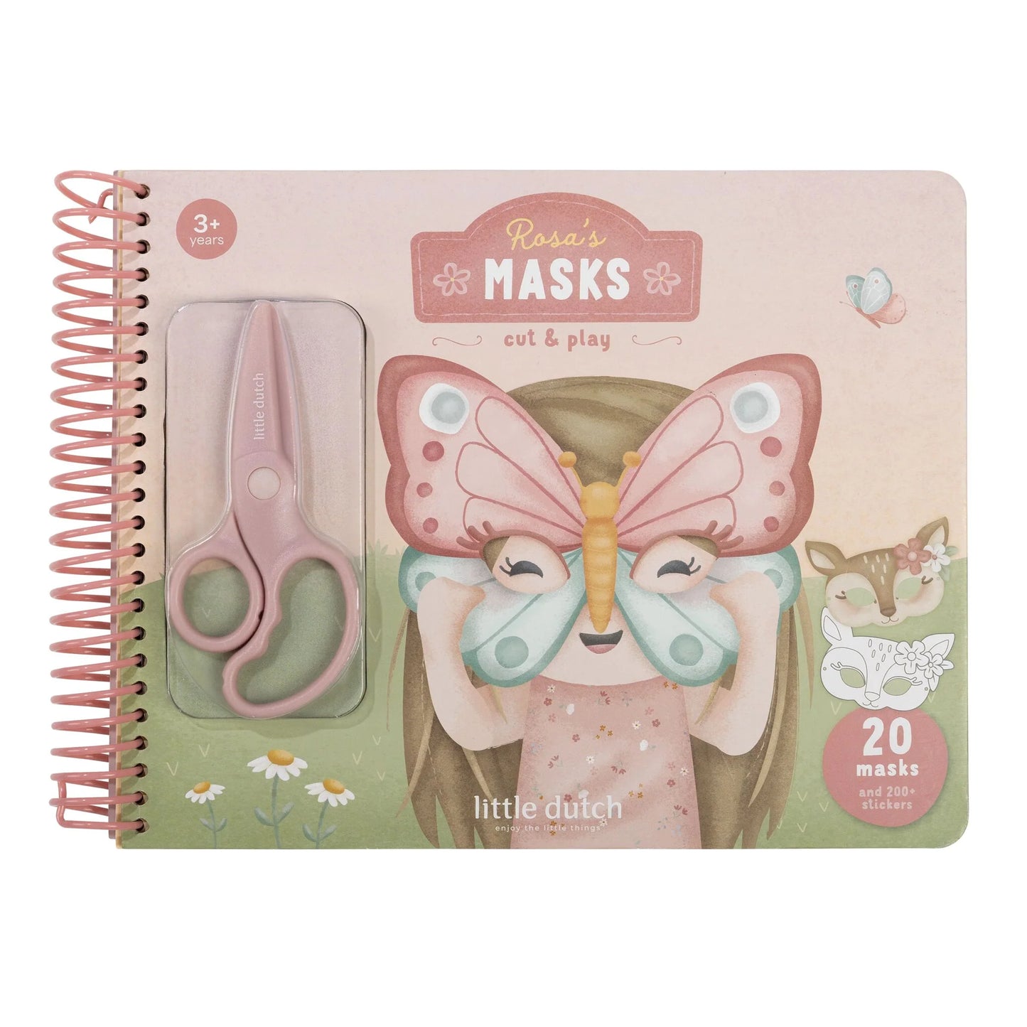 Livre avec ciseaux - Rosa's Masks - Little dutch