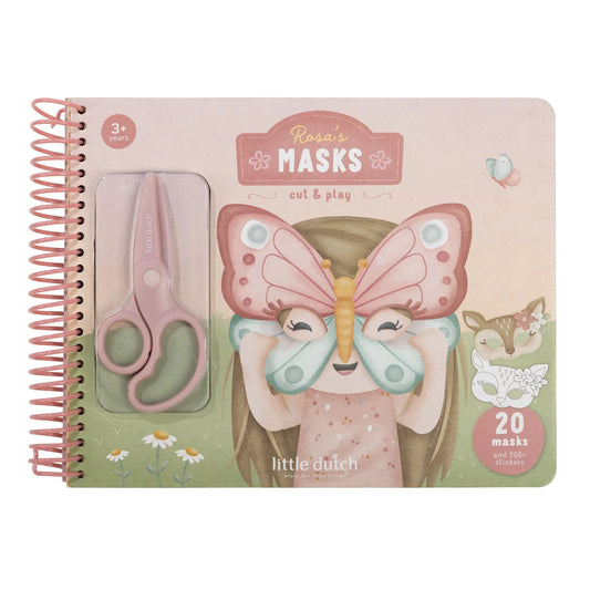 Livre avec ciseaux - Rosa's Masks - Little dutch