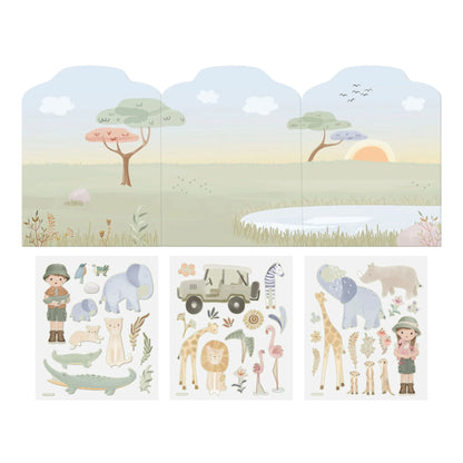 Stickers réutilisables - Safari Friends - Little Dutch
