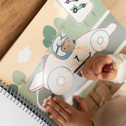 Livre de coloriage - Jim's Vehicules - Little dutch