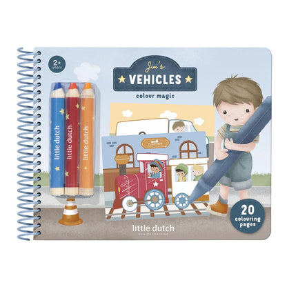Livre de coloriage - Jim's Vehicules - Little dutch