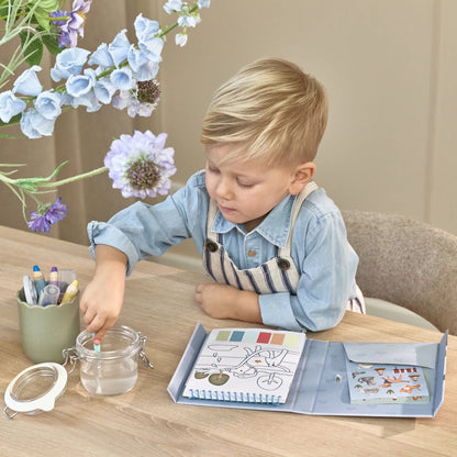 Livre de peinture aquarelle - Véhicules - Little Dutch
