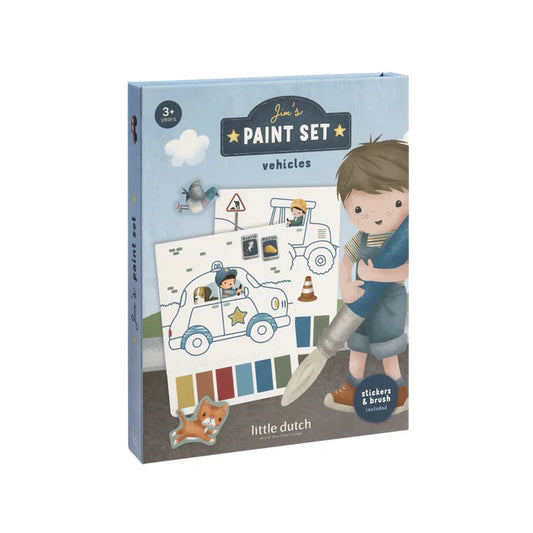 Livre de peinture aquarelle - Véhicules - Little Dutch