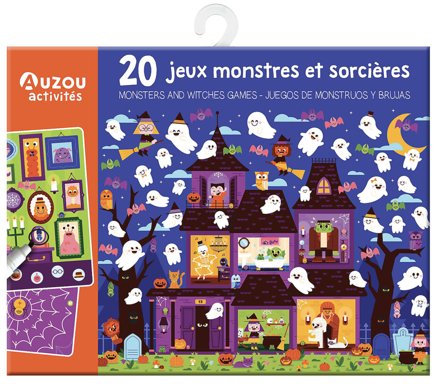 Ma pochette de jeux - 20 p'tits jeux - Monstres et sorcières - Auzou
