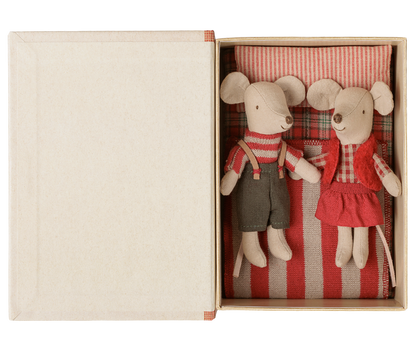 Jumeaux souris de Noël, Petite sœur et Petit frère dans leur coffret livre - Maileg