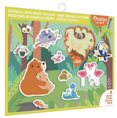 Mes 200 autocollants - Bébés animaux