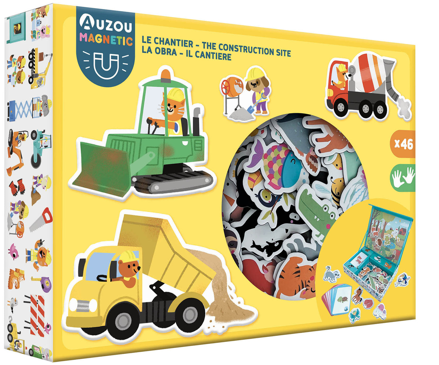 Mon petit coffret aimanté - Le chantier - Auzou