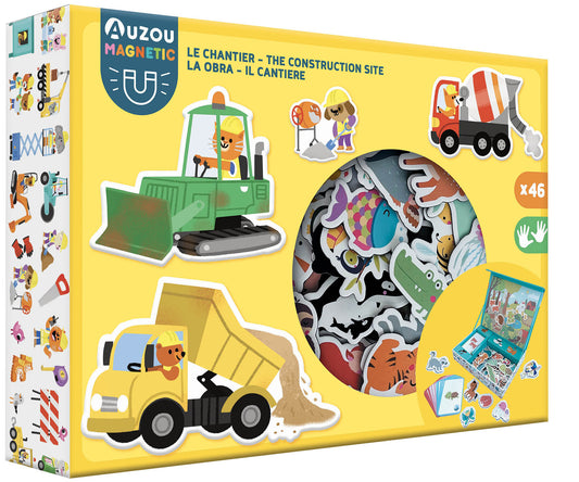 Mon petit coffret aimanté - Le chantier - Auzou