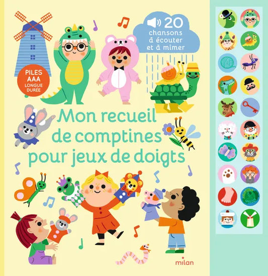 Mon recueil de comptines pour jeux de doigts - Milan