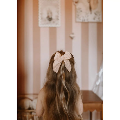Barrette Fable Bow - Pois Rose Poudré - Mrs Ertha