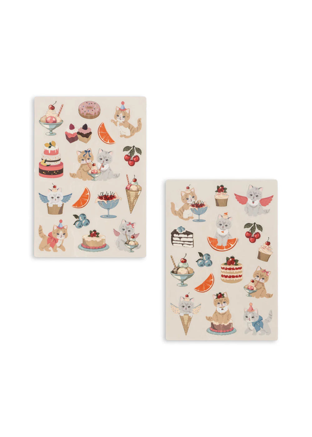 Autocollants réutilisables - Kitty Friends -  Konges Sløjd