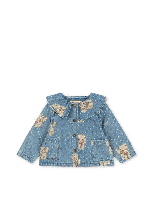 VESTE À COL MAGOT Bonjour miaou - 4 ans -  Konges Sløjd