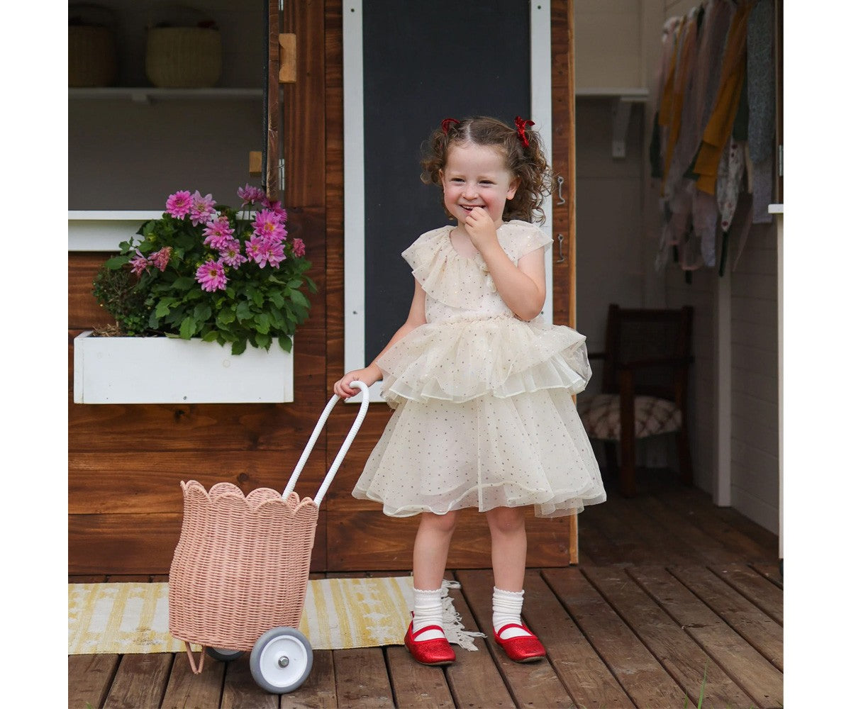 Panier à roulette tulipe -  rose  - Olli Ella