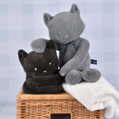 Peluche Chat noir anthracite Méloé – Peluche artisanale - Maïlou