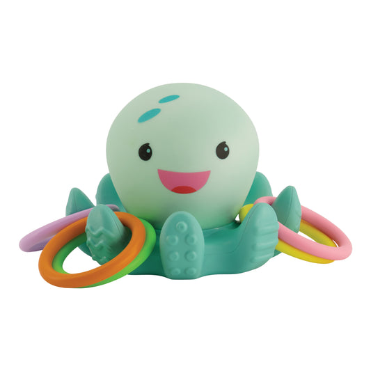 Pieuvre de bain lumineuse avec anneaux - Infantino
