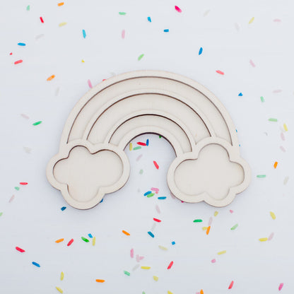 Plateau de remplissage – Rainbow - pour jeu sensoriel- Leukmetletters