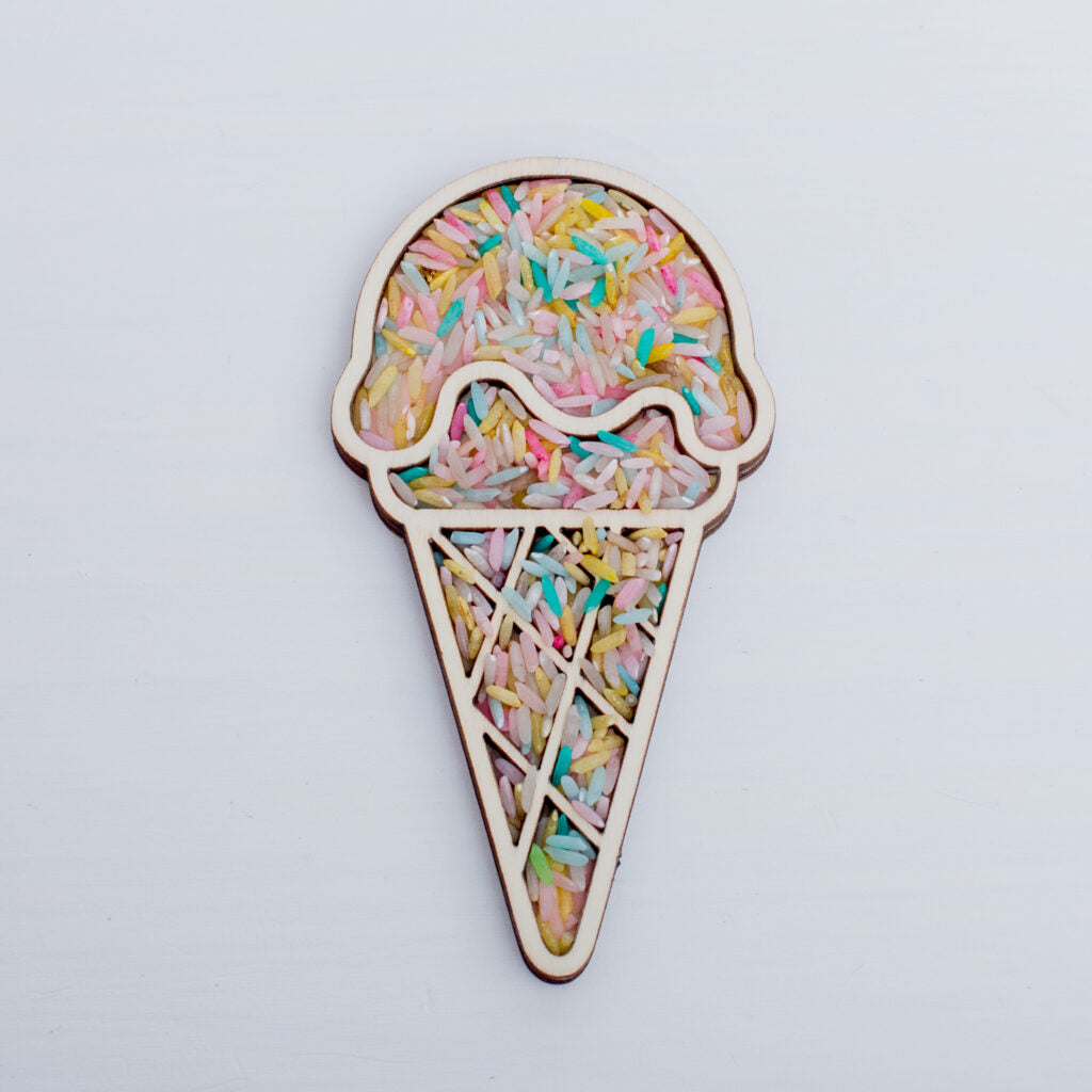 Plateau de remplissage – Boule de glace - pour jeu sensoriel - Leukmetletters