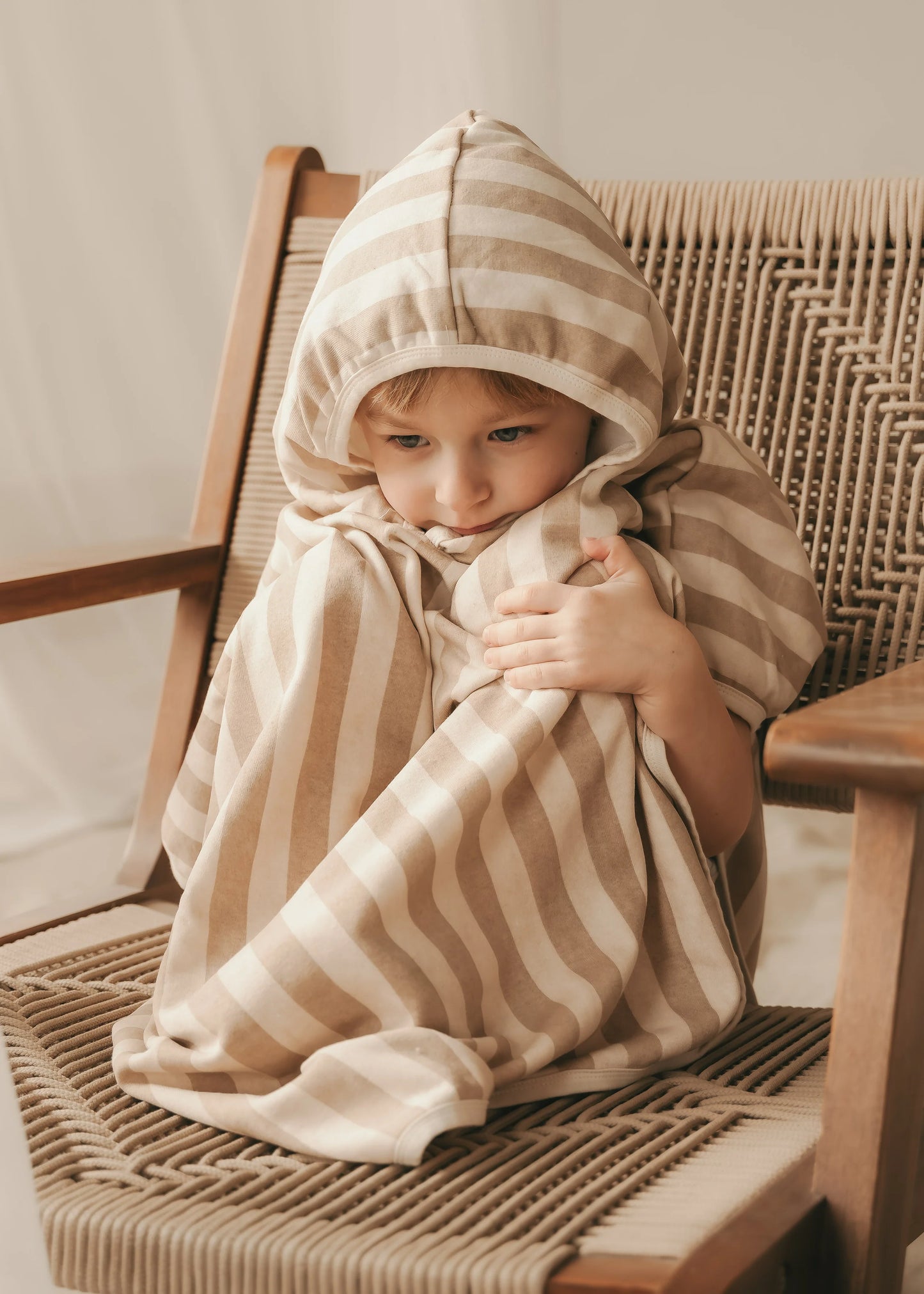 Poncho de bain Lignes de Toffee – Mrs Ertha