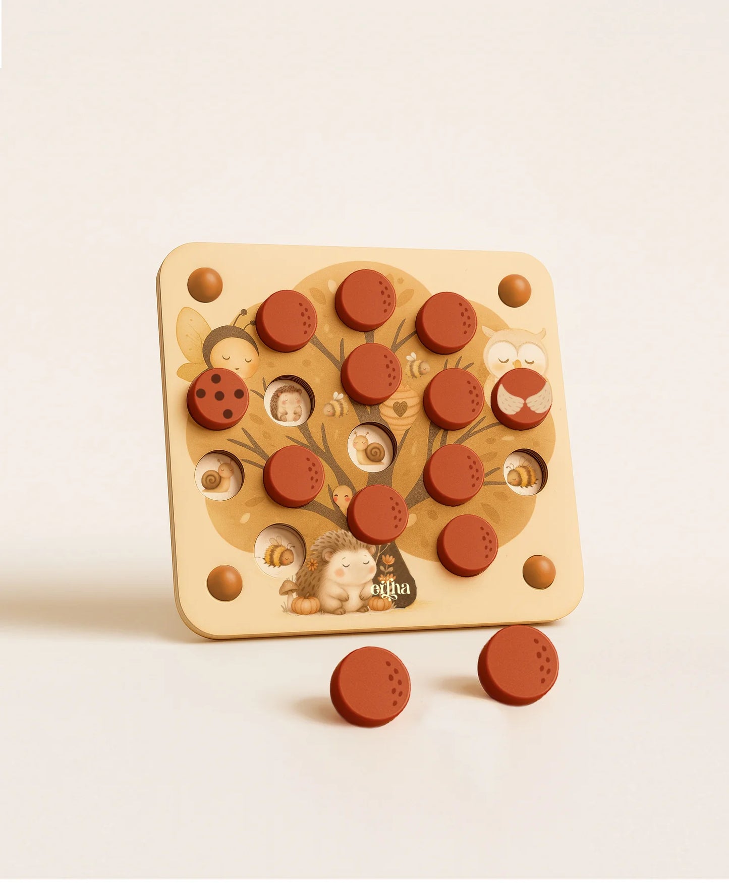 Jeu de mémo - Puzzle en bois- Mrs Ertha