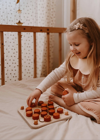 Jeu de mémo - Puzzle en bois- Mrs Ertha