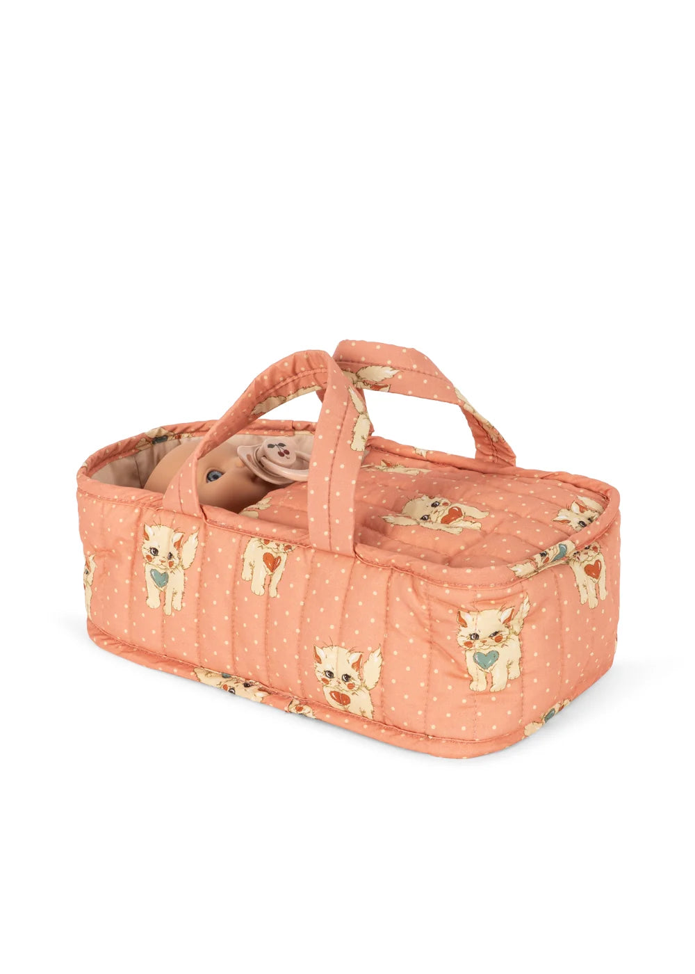 Poupée Bébé Cattie avec couffin - Ciao Miao Rose- Konges Slojd