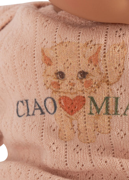 Poupée Bébé Cattie avec couffin - Ciao Miao Rose- Konges Slojd