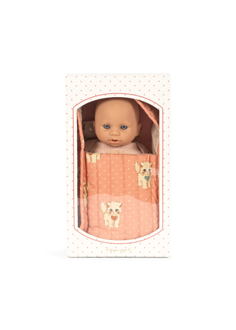 Poupée Bébé Cattie avec couffin - Ciao Miao Rose- Konges Slojd