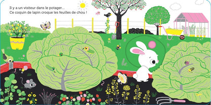 Promenade au potager - livre d'éveil animé, pour les bébés dès 6 mois - Nathan